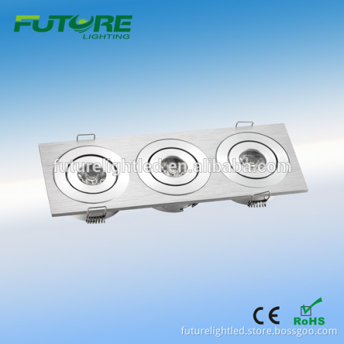 3x1W recessed high power dimmable 12V led ceiling downlight